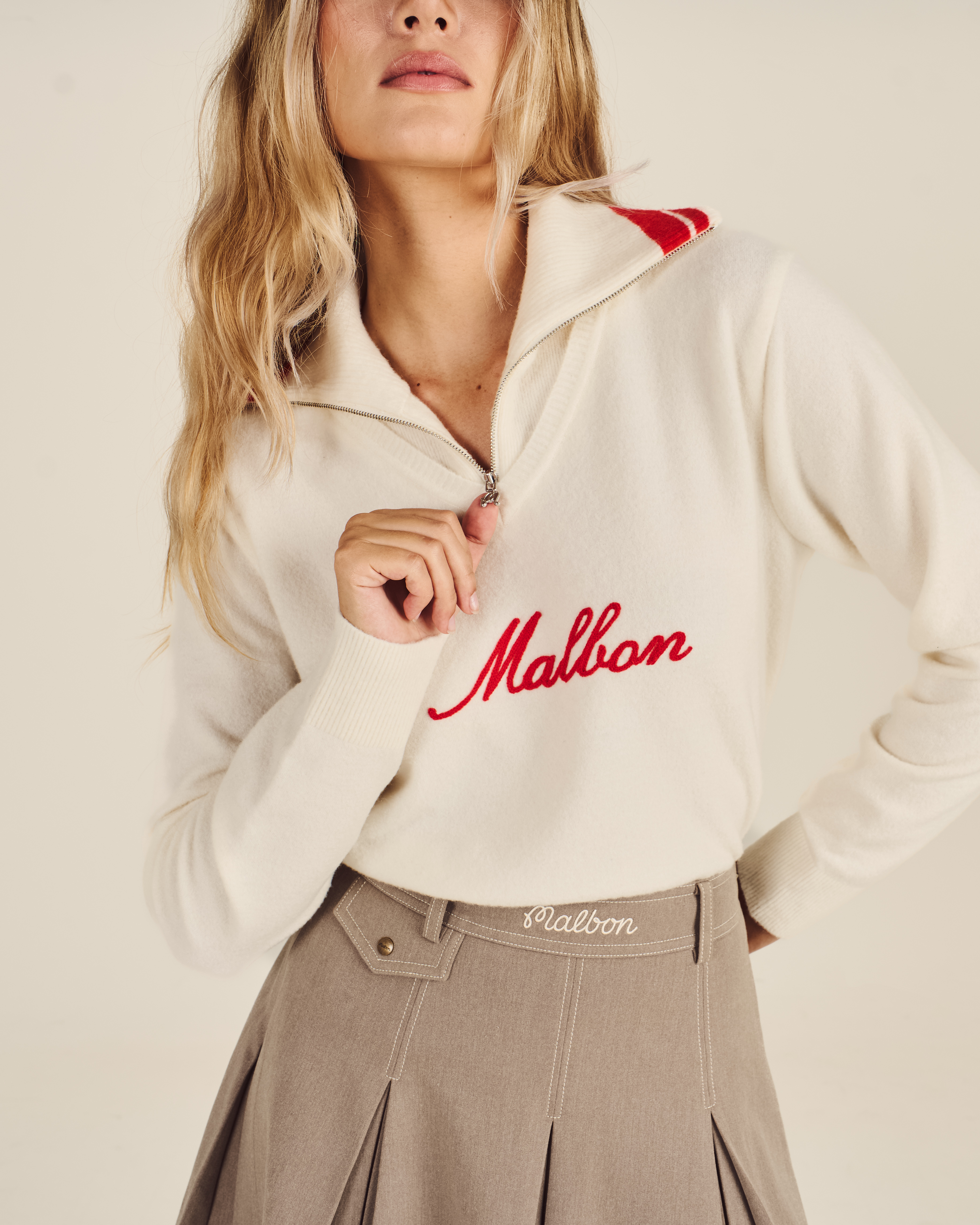 PRESERVE ZIP COLLAR KNIT – Malbon Golf