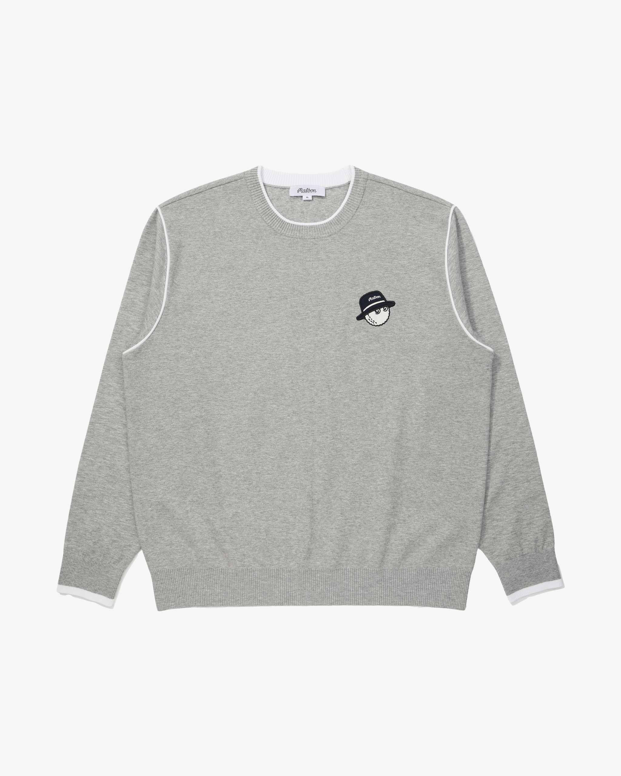 94. CLUBHAUS MALBONコラボ 限定グレー スウェット STUDIO SEOUL DOUBLE-KNIT MENS PULLOVER – Malbon
