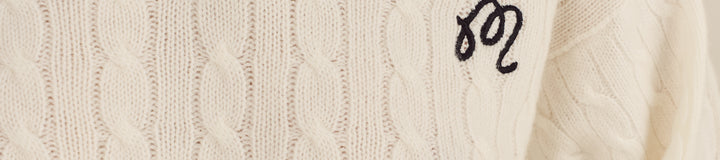 JOHNSTONS CROPPED CABLEKNIT SWEATER