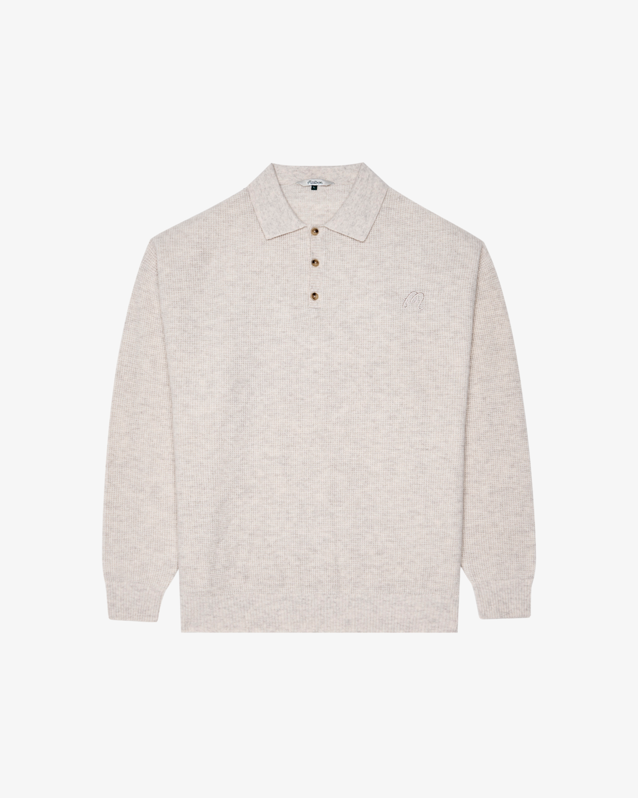 GAUGE WAFFLE KNIT POLO