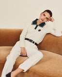 PRESERVE POINT COLLAR KNIT