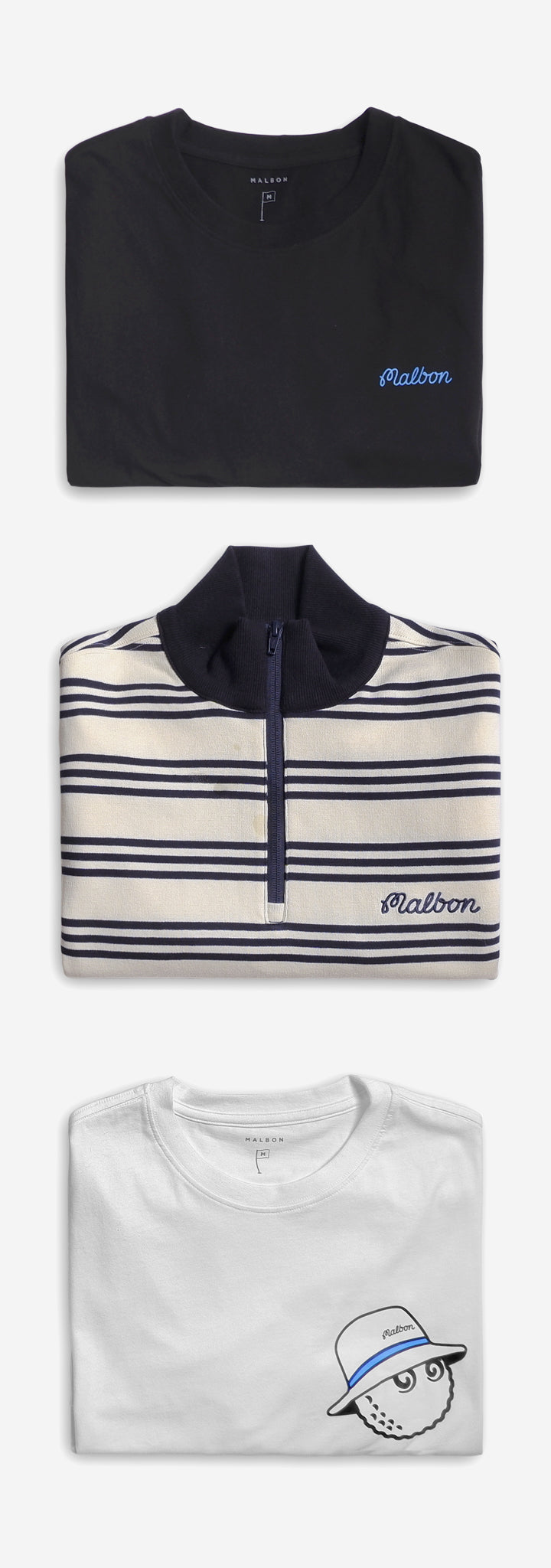 BON STRIPED 1/4 ZIP AND TEES