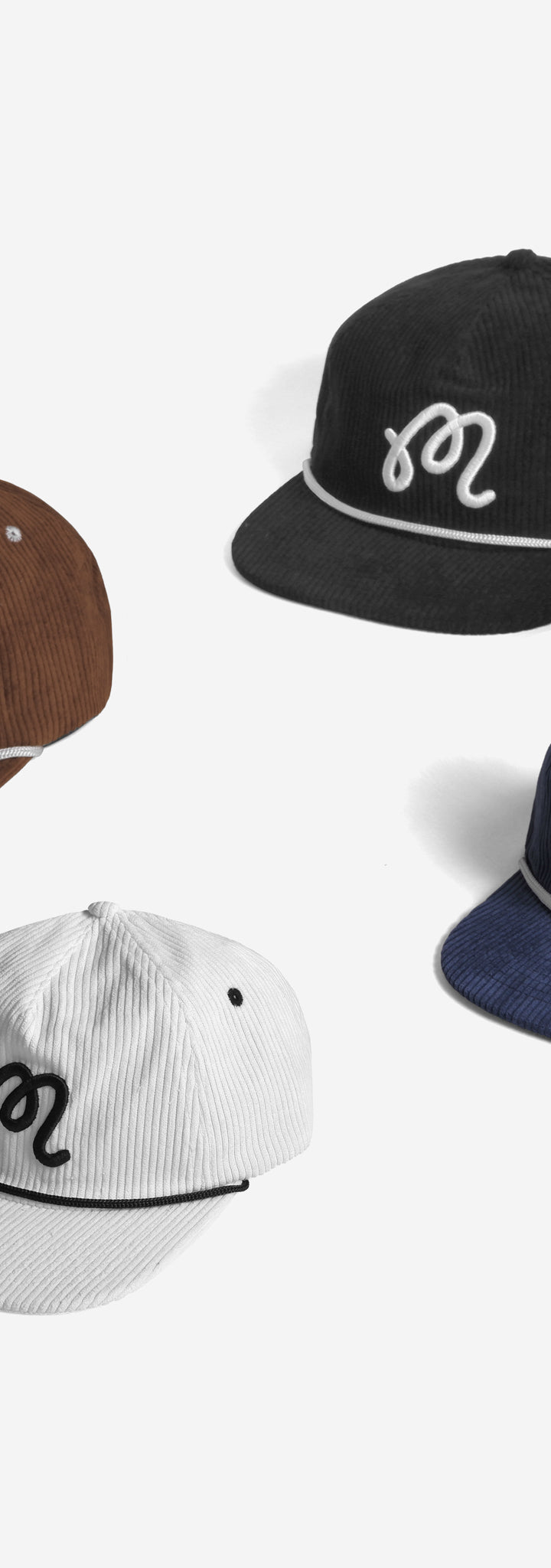 CORDUROY M SCRIPT ROPE HAT