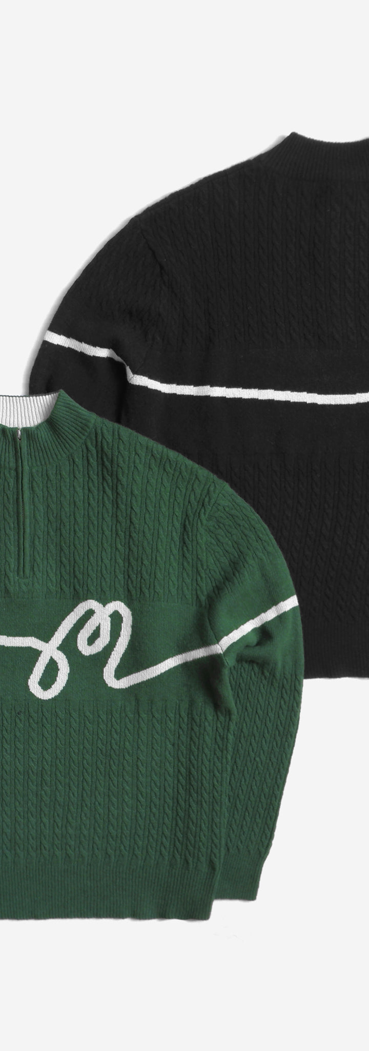 Waves Cable Knit Cashmere Sweater