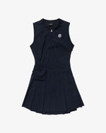 SLEEVELESS PLEATED DRESS