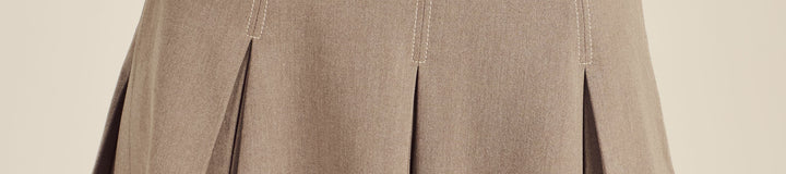 PRESERVE STITCH POINT PLEATED SKIRT