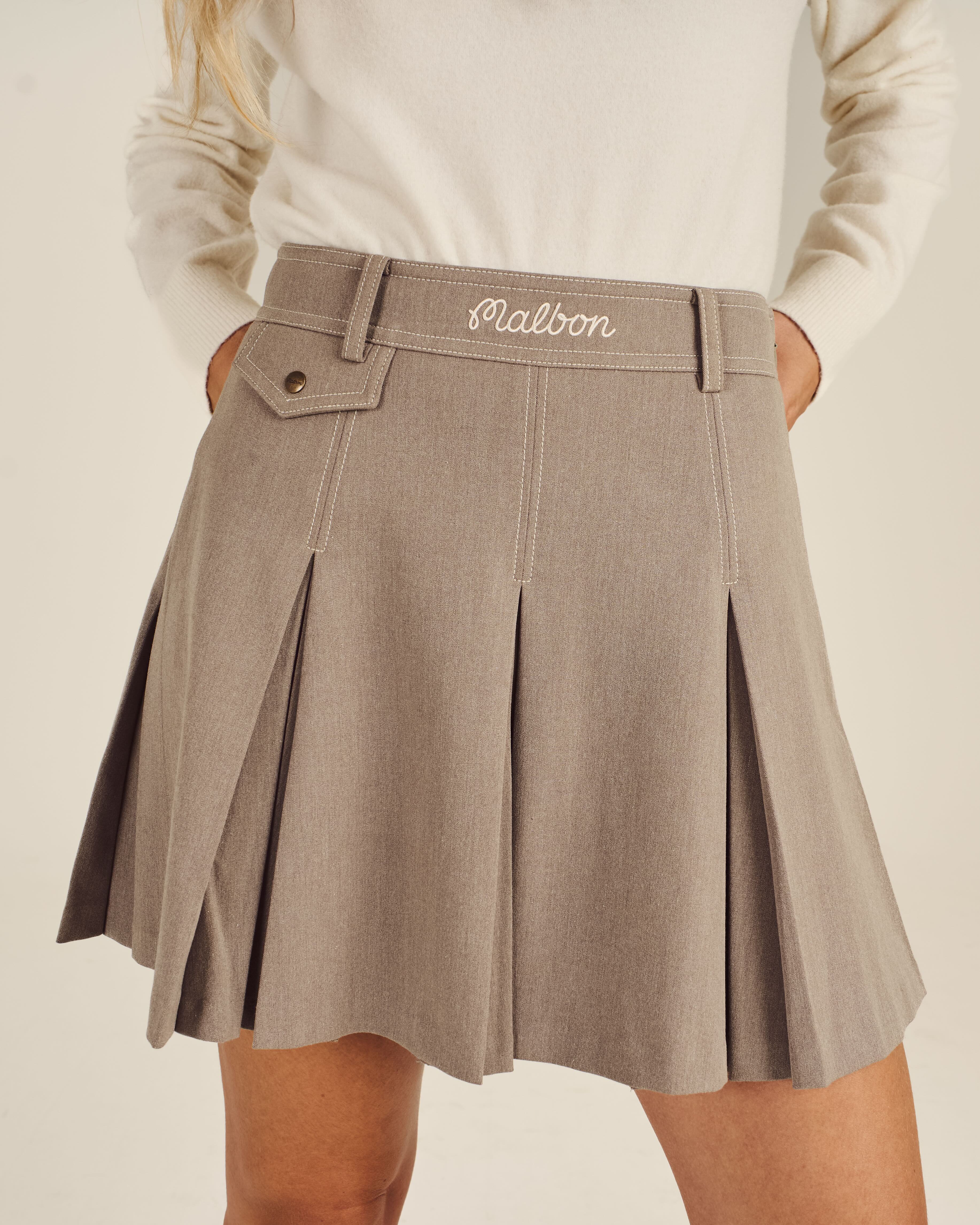 PRESERVE STITCH POINT PLEATED SKIRT