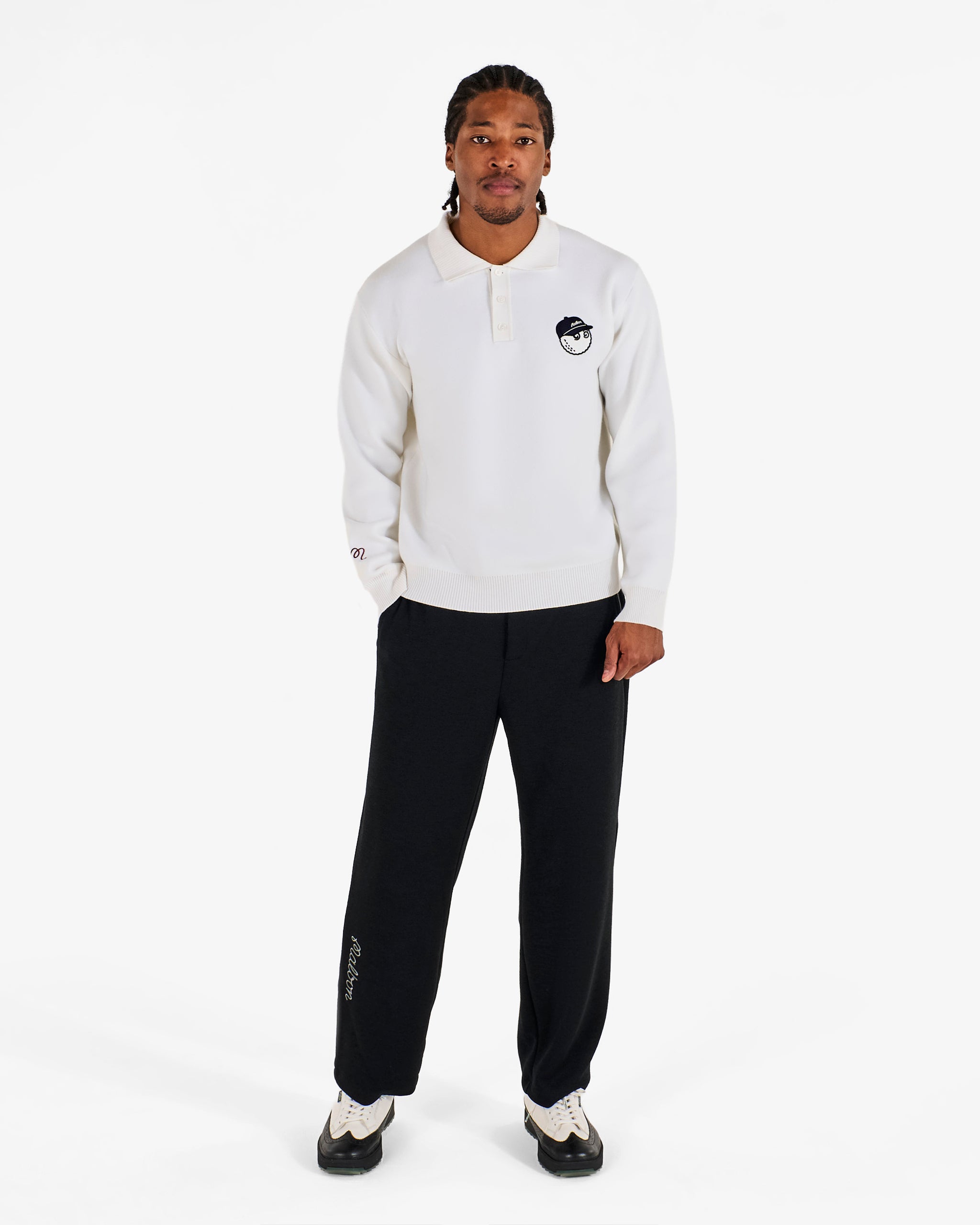 Malbon ゴルフセーター Sサイズ STUDIO SEOUL BUCKETS POLO SWEATER – Malbon