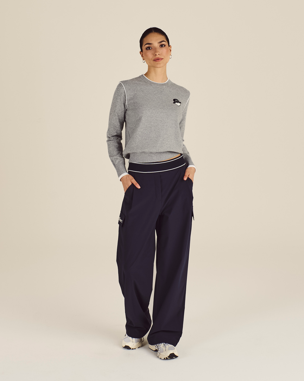 STUDIO SEOUL DOUBLE-KNIT WOMENS PULLOVER