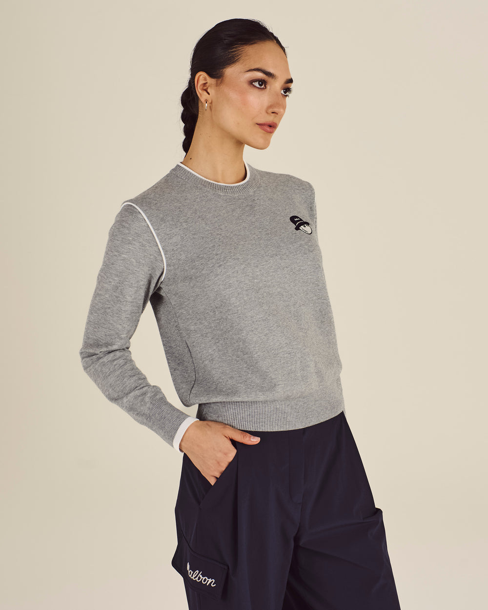 STUDIO SEOUL DOUBLE-KNIT WOMENS PULLOVER