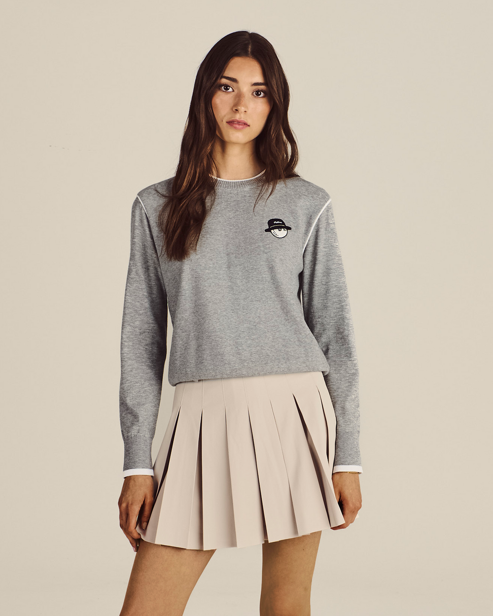 STUDIO SEOUL HIGH-LOW PLEATED SKIRT