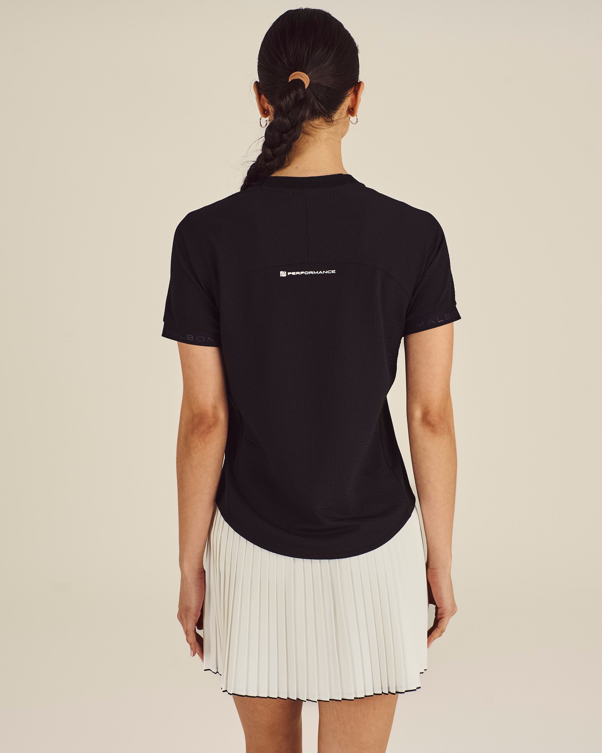 Malbon 黒 ポロシャツ モックネック BLOCK PLACKET POLO – Malbon