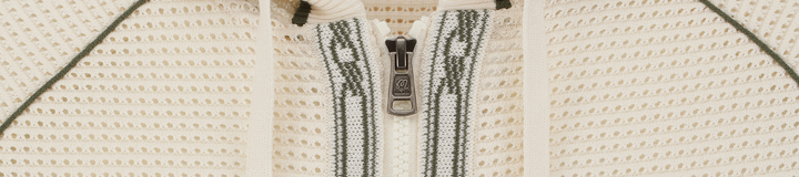 STUDIO SEOUL CROCHET KNIT FULL-ZIP HOODIE