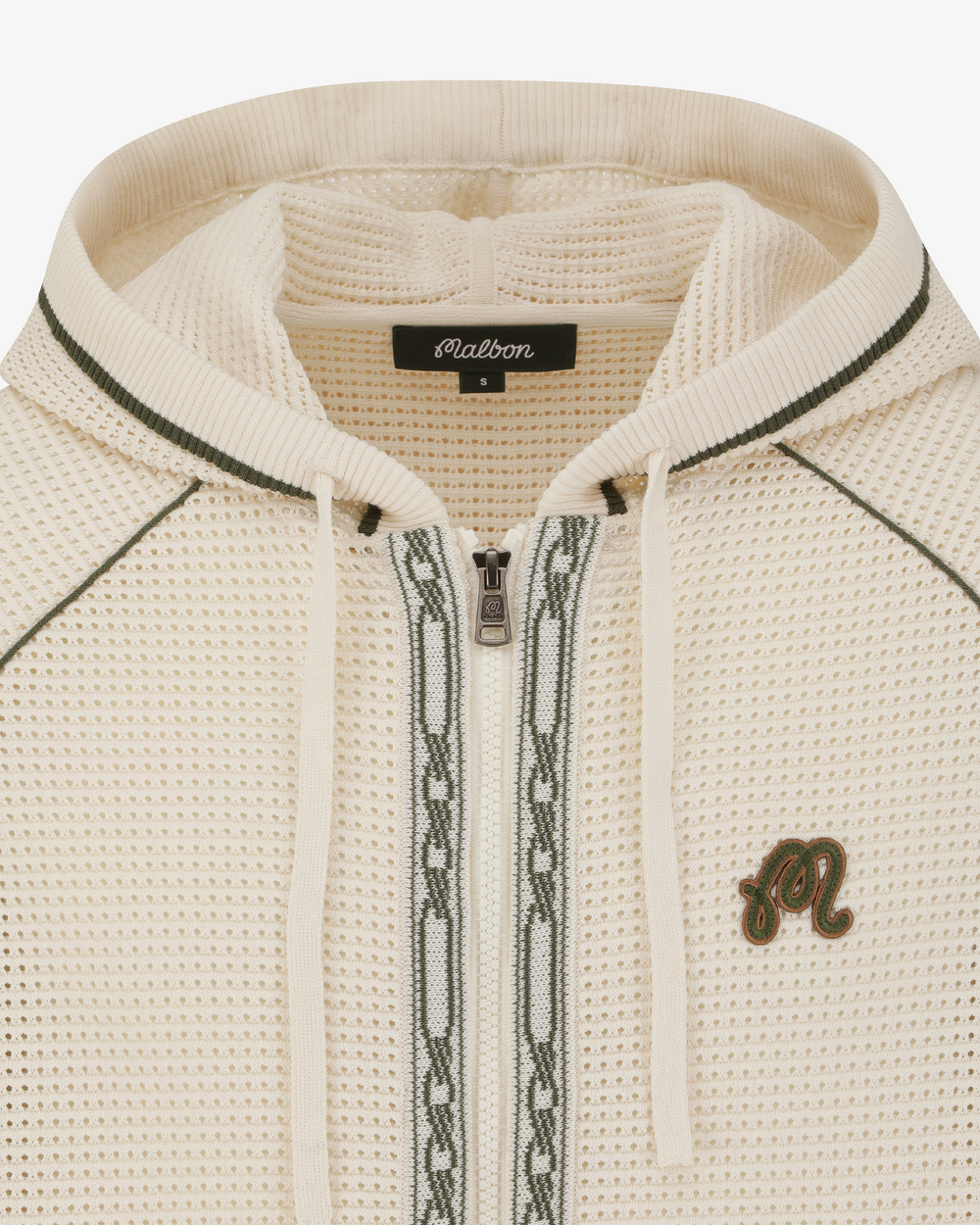 STUDIO SEOUL CROCHET KNIT FULL-ZIP HOODIE