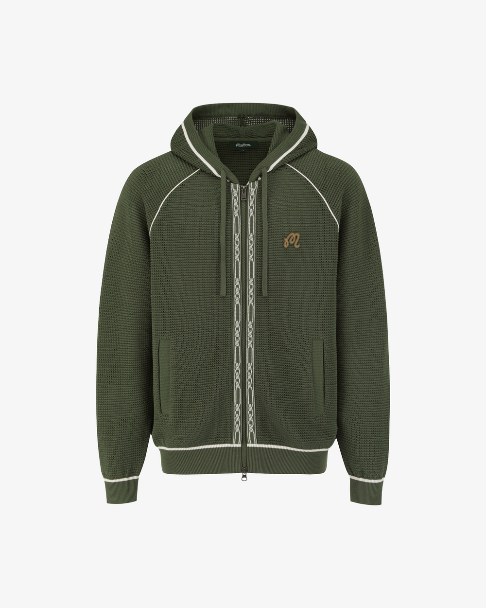 STUDIO SEOUL CROCHET KNIT FULL-ZIP HOODIE