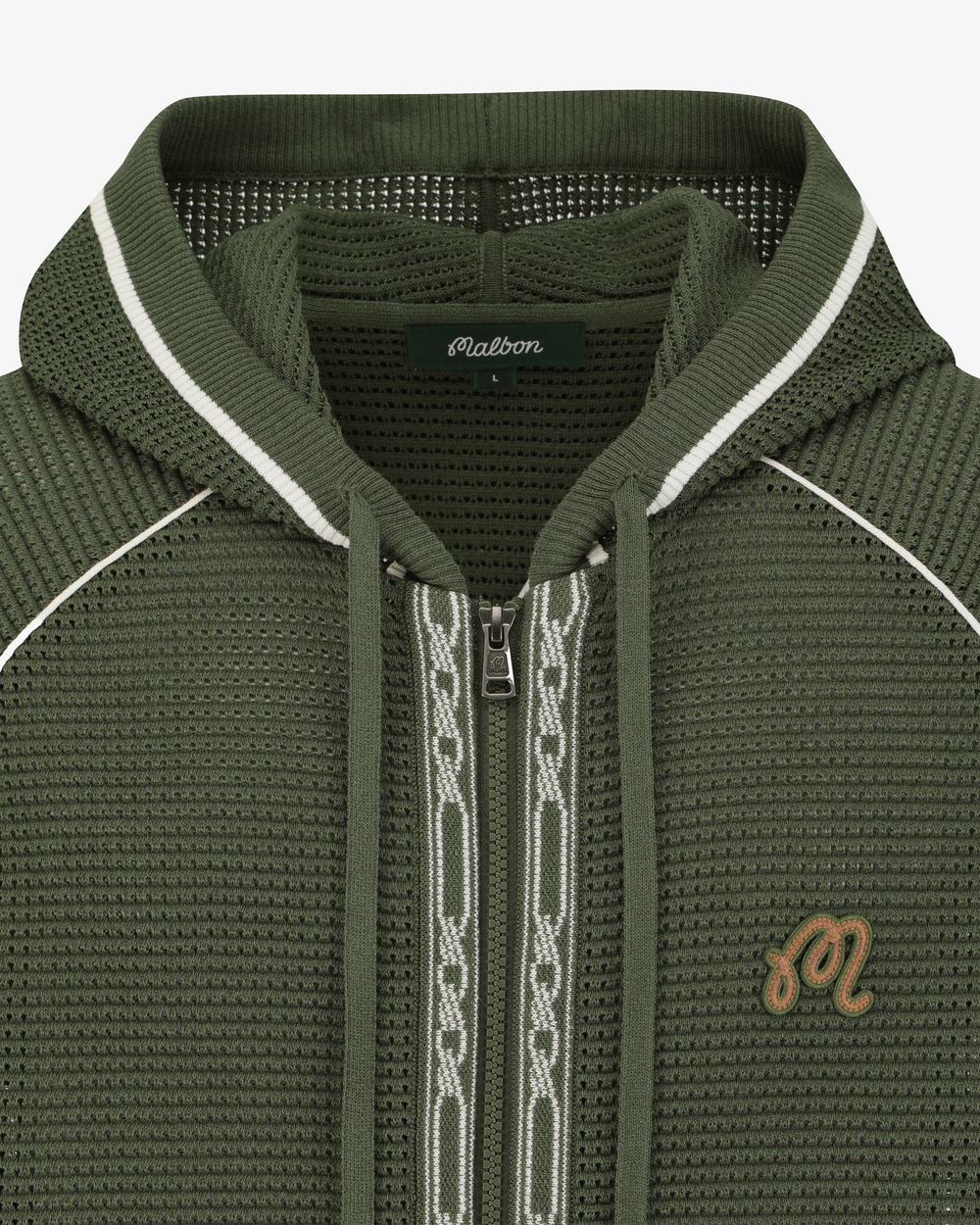 STUDIO SEOUL CROCHET KNIT FULL-ZIP HOODIE
