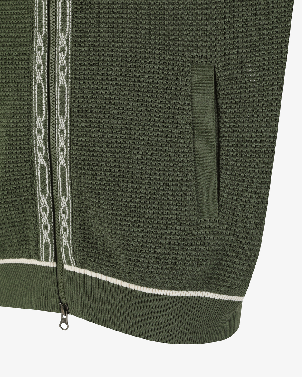 STUDIO SEOUL CROCHET KNIT FULL-ZIP HOODIE