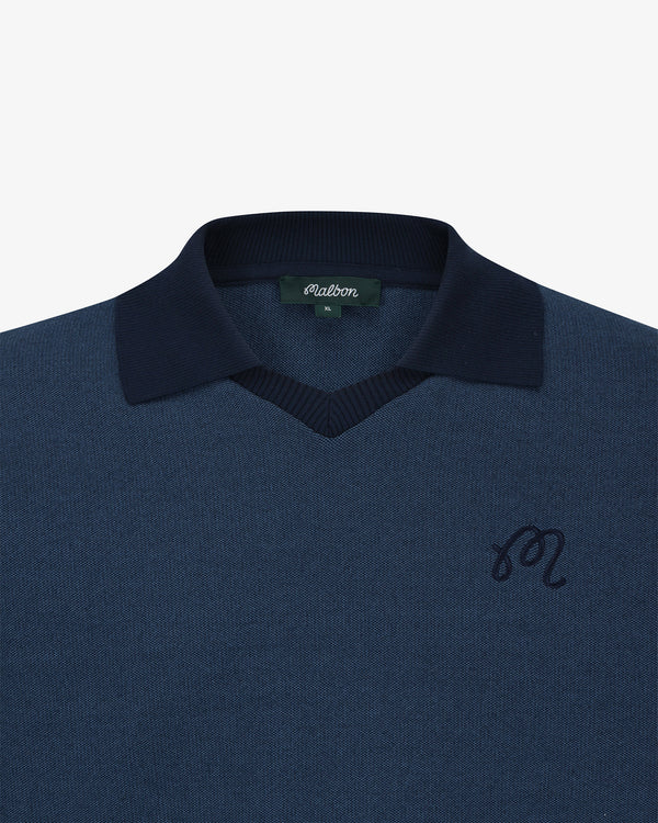 STUDIO SEOUL TWO-TONE POLO SWEATER