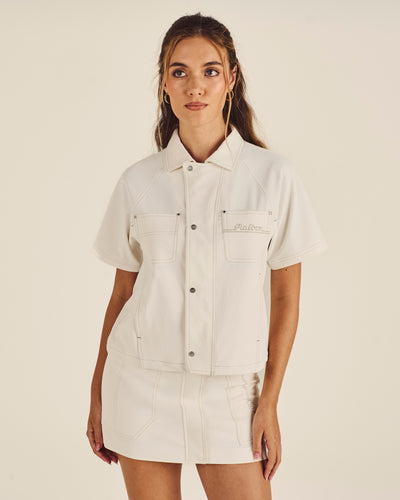 STUDIO SEOUL LINEN BLEND BUTTON DOWN
