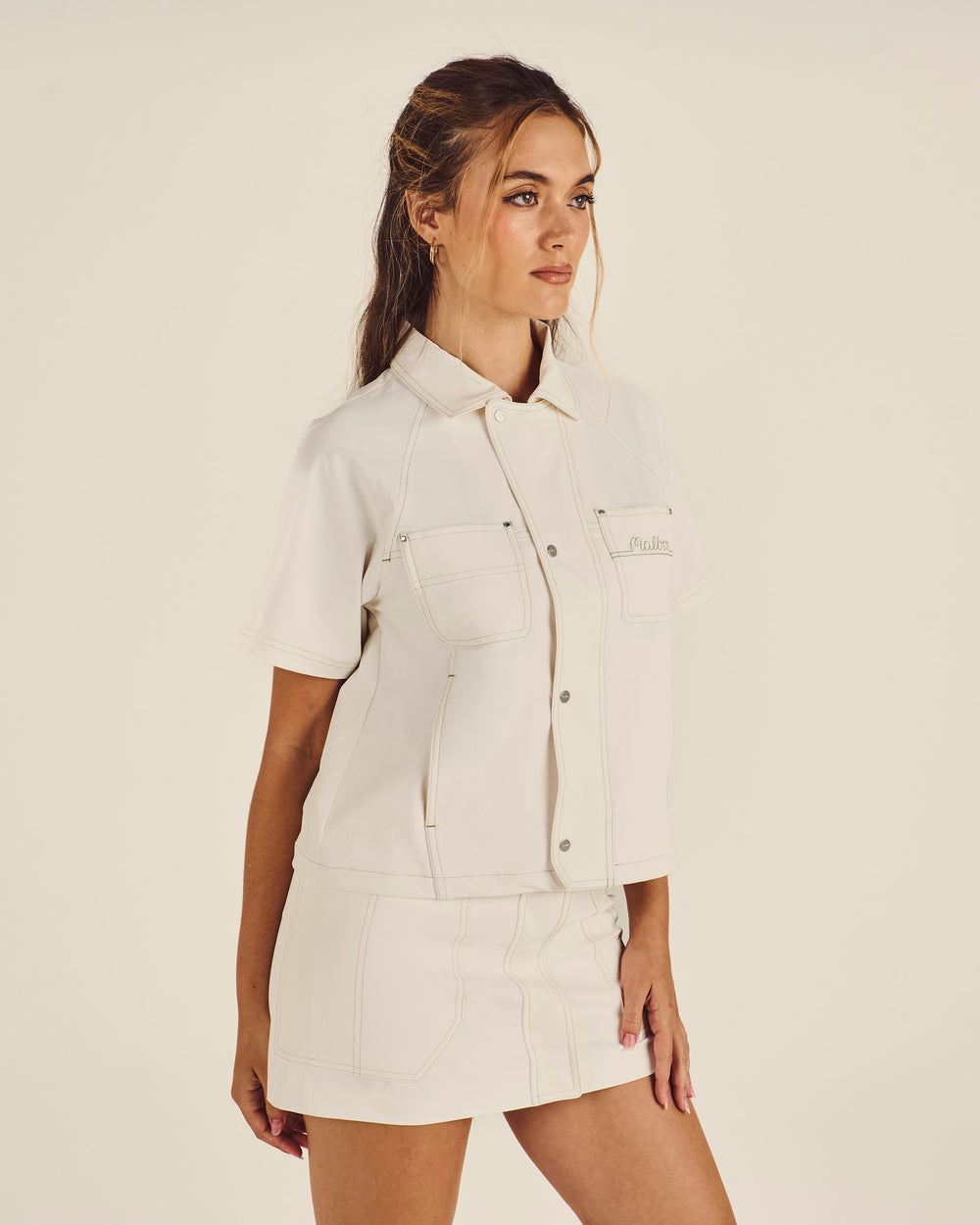 STUDIO SEOUL LINEN BLEND BUTTON DOWN