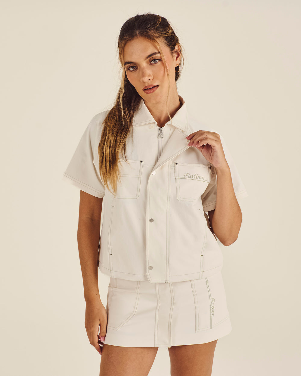 STUDIO SEOUL LINEN BLEND BUTTON DOWN