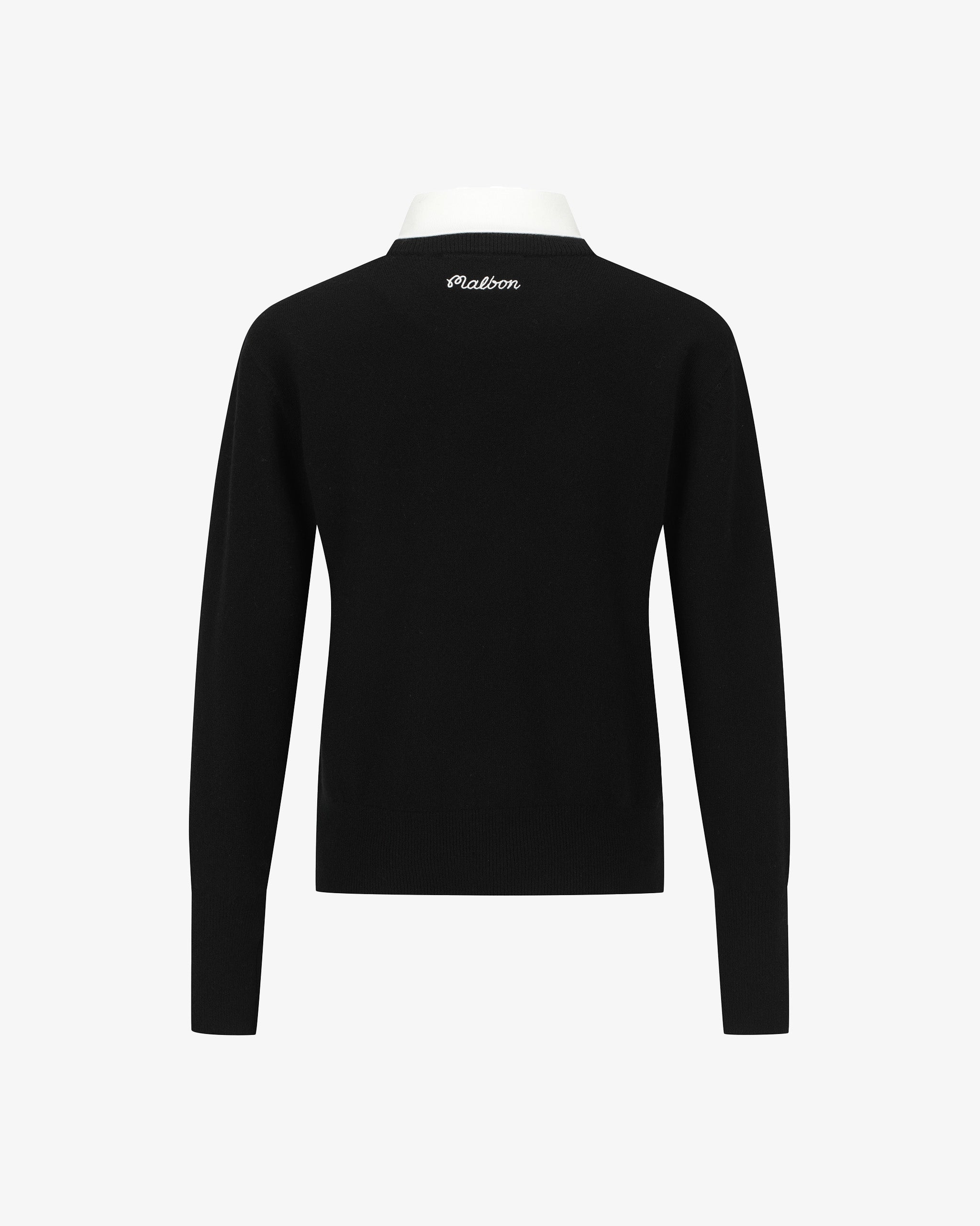 Malbon 半袖ニット　black WINDPROOF 2-IN-1 GRAPHIC KNIT – Malbon