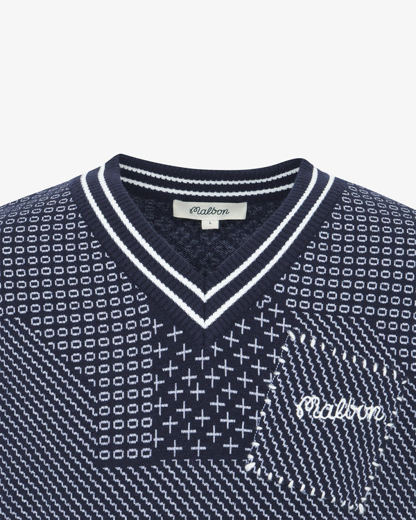 STUDIO SEOUL PATINA KNIT JACQUARD VEST
