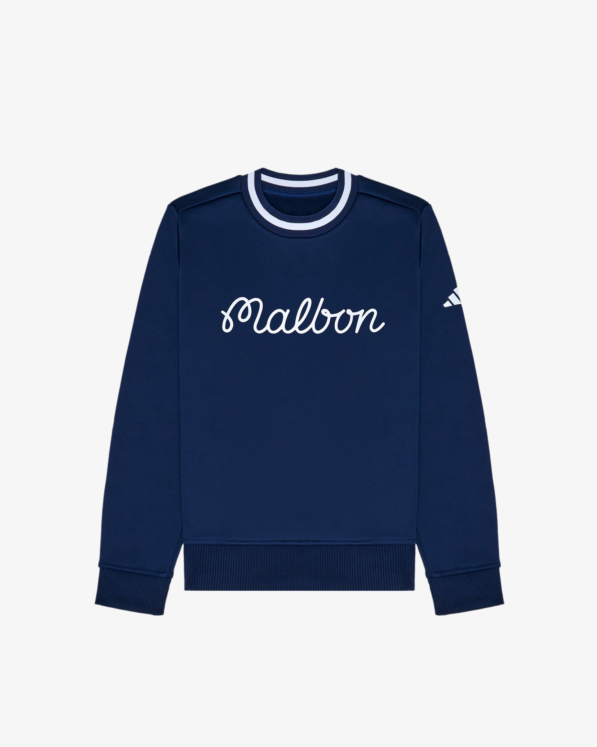adidas マルボンゴルフ　ネイビーセーター　2XL MALBON レーシークルーセーター【adidas Golf/アディダスゴルフ