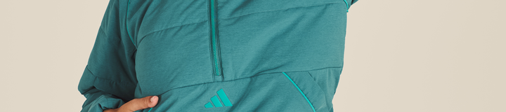 ADIDAS BEYOND TWISTWEAVE LOOSE QUARTER-ZIP JACKET