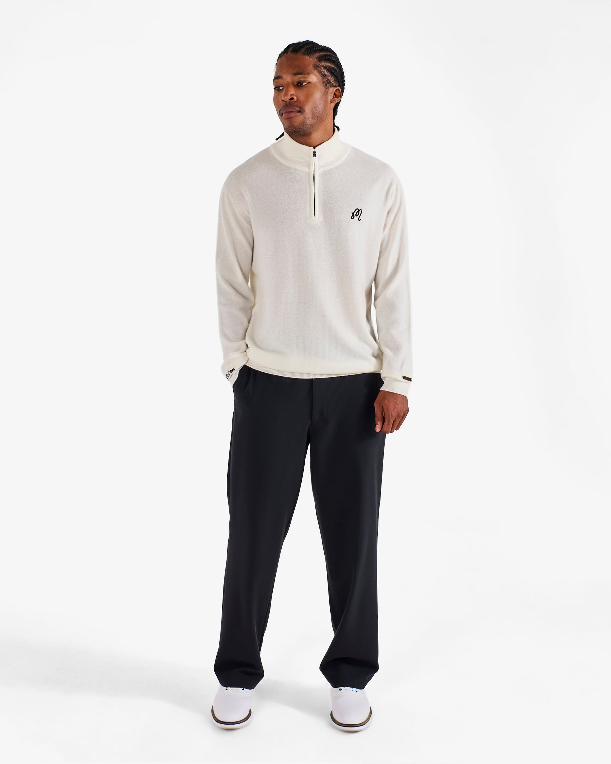 JOHNSTONS QUARTER ZIP SWEATER – Malbon Golf