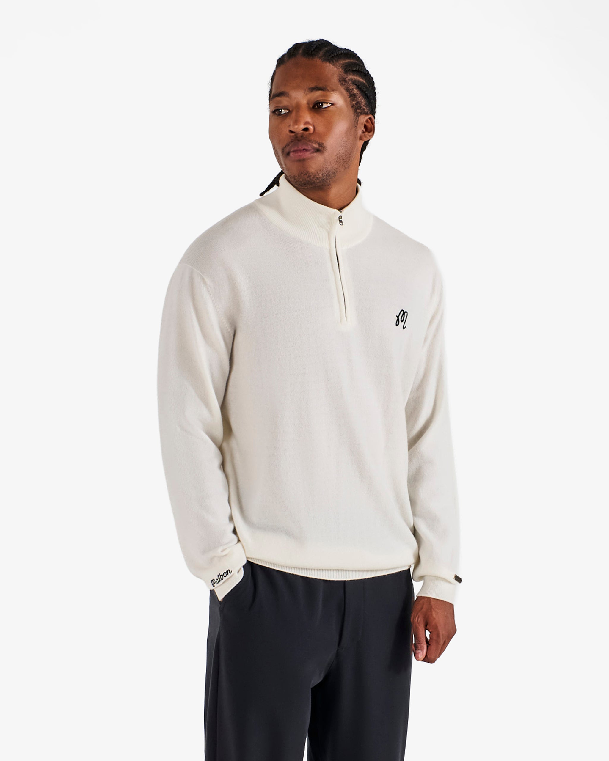 JOHNSTONS QUARTER ZIP SWEATER – Malbon Golf