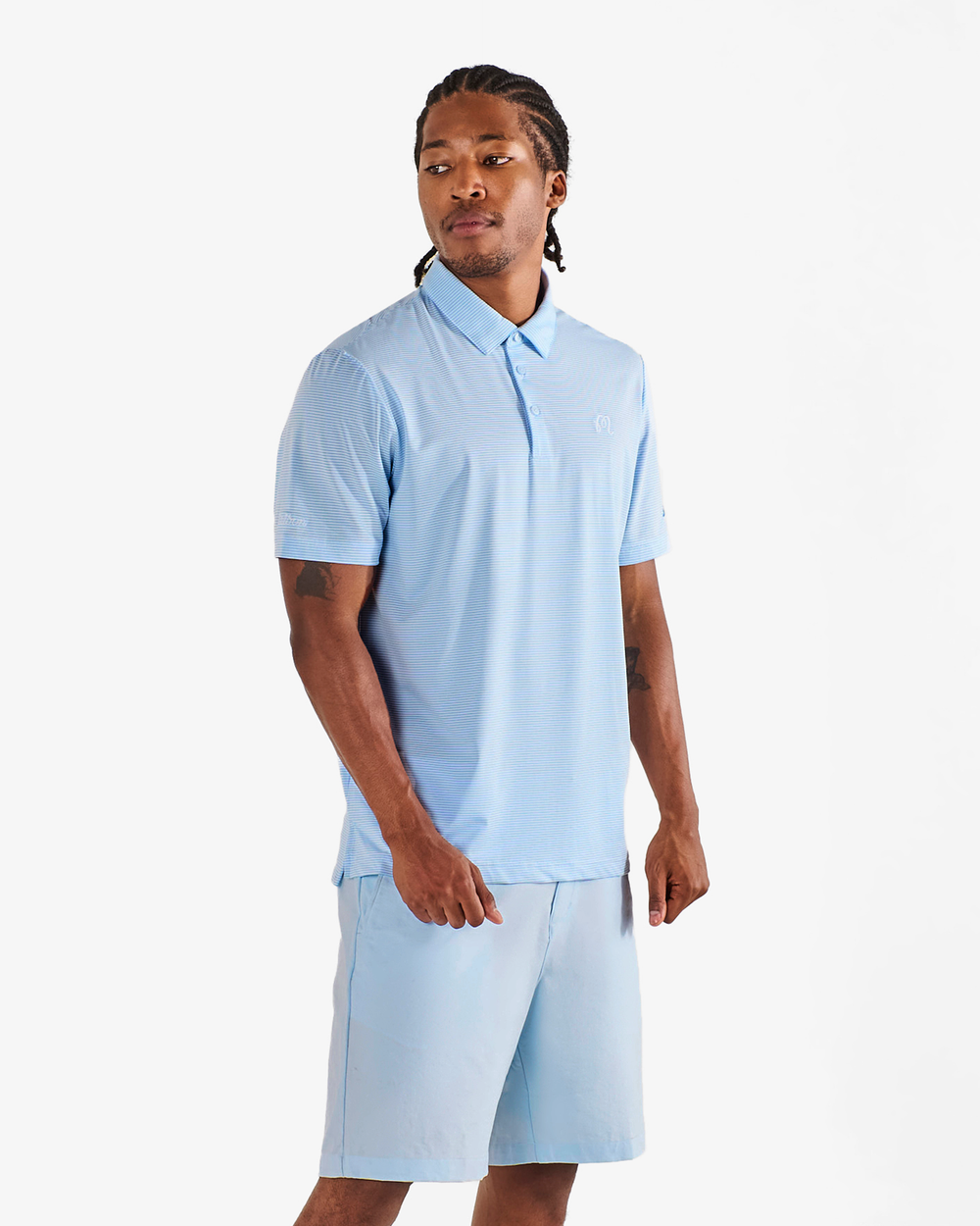 ADIDAS ULTIMATE 365+ PENCIL STRIPE CLIMACOOL POLO SHIRT