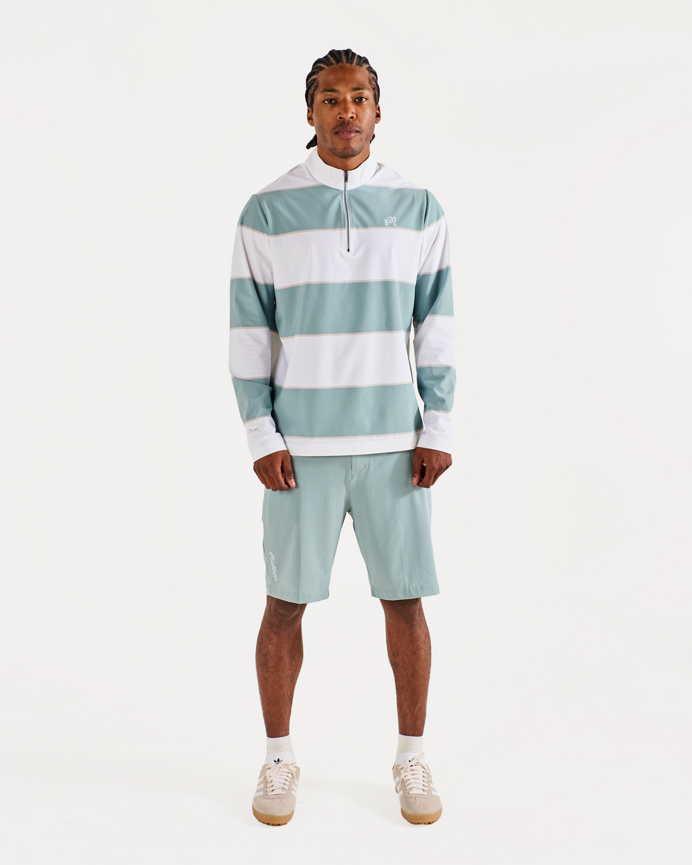 ADIDAS ULTIMATE 365 RUGBY STRIPE QUARTER-ZIP