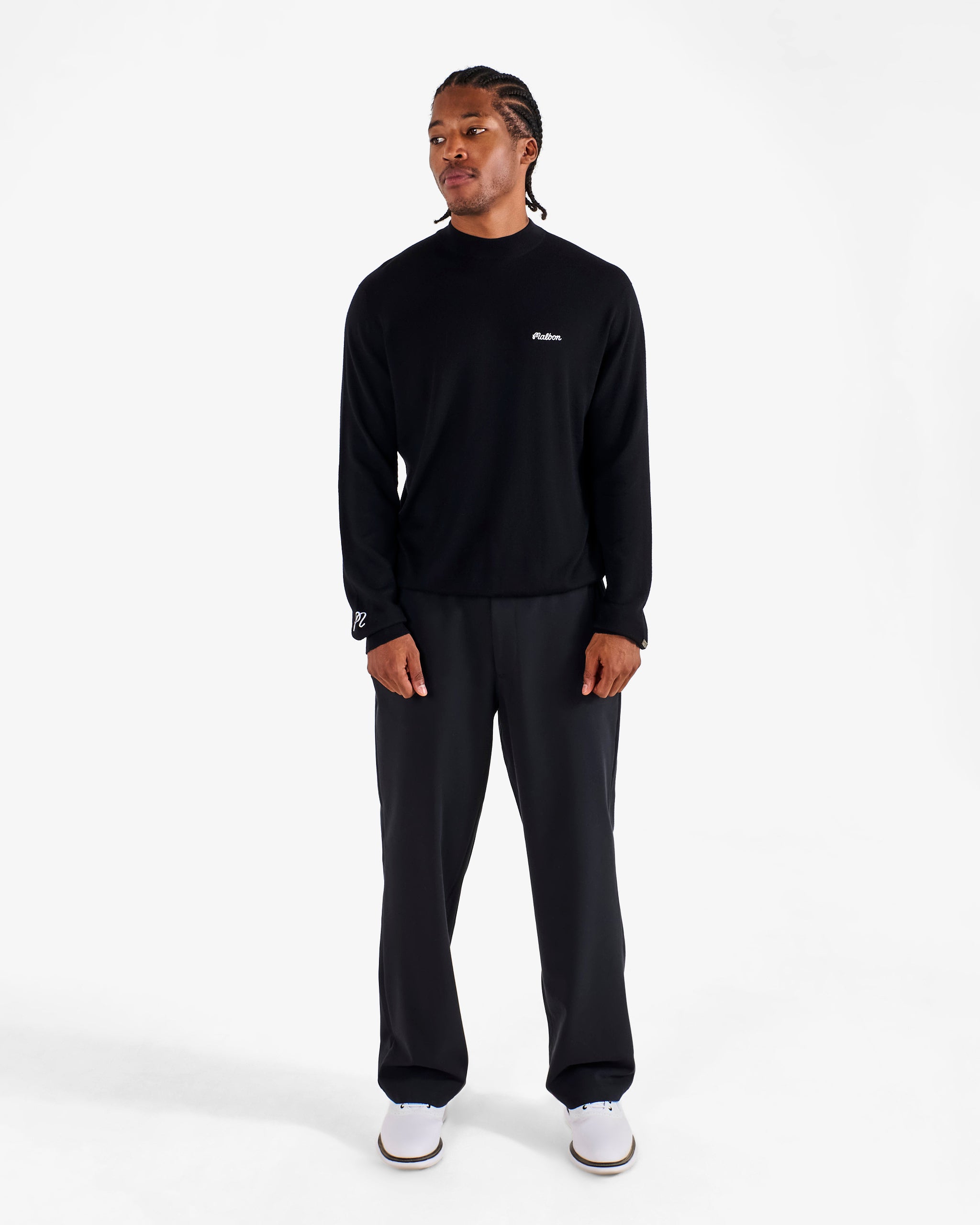 JOHNSTONS MOCKNECK MERINO SWEATER – Malbon Golf