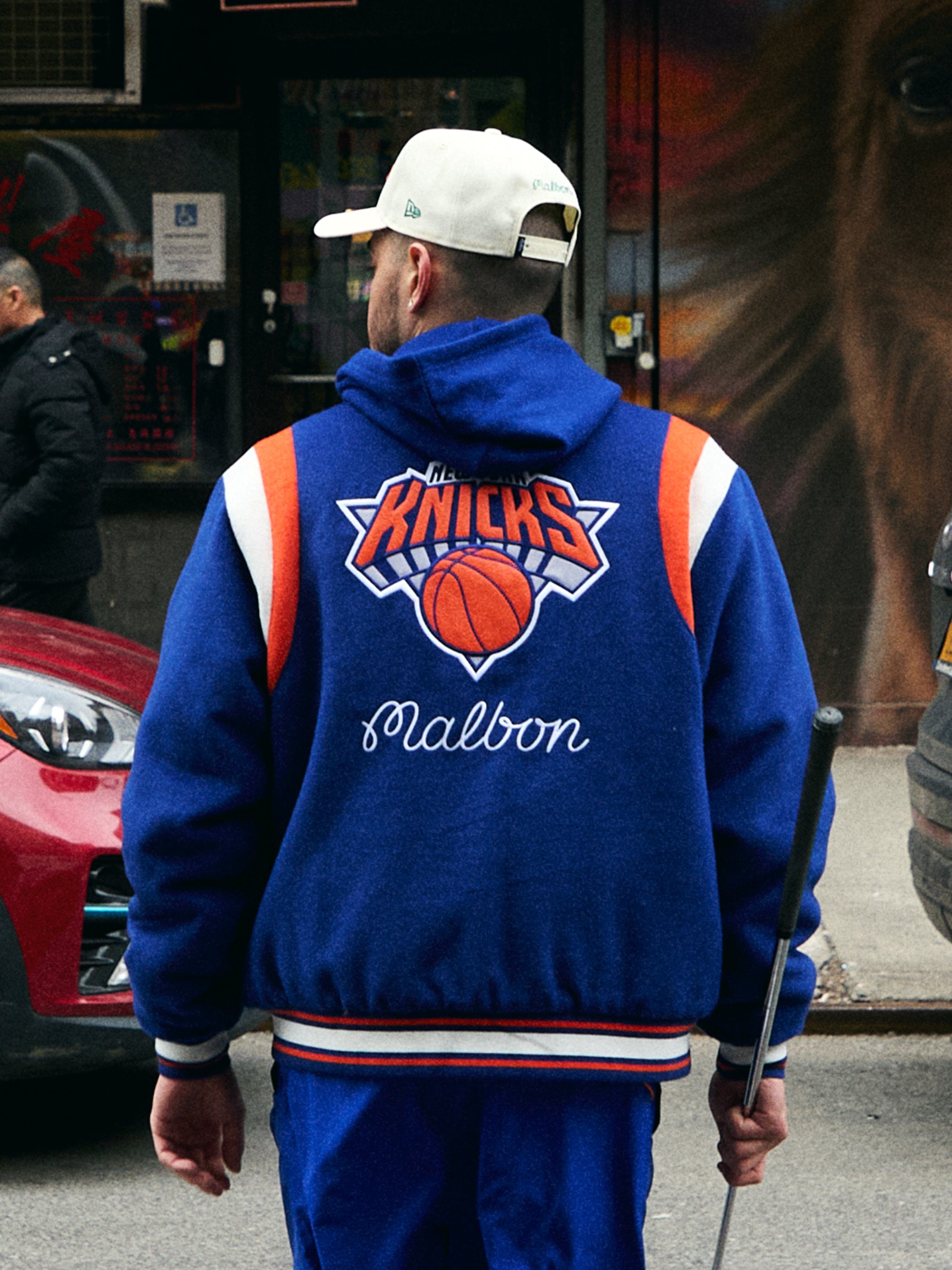KNICKS THE GARDEN VARSITY JACKET – Malbon