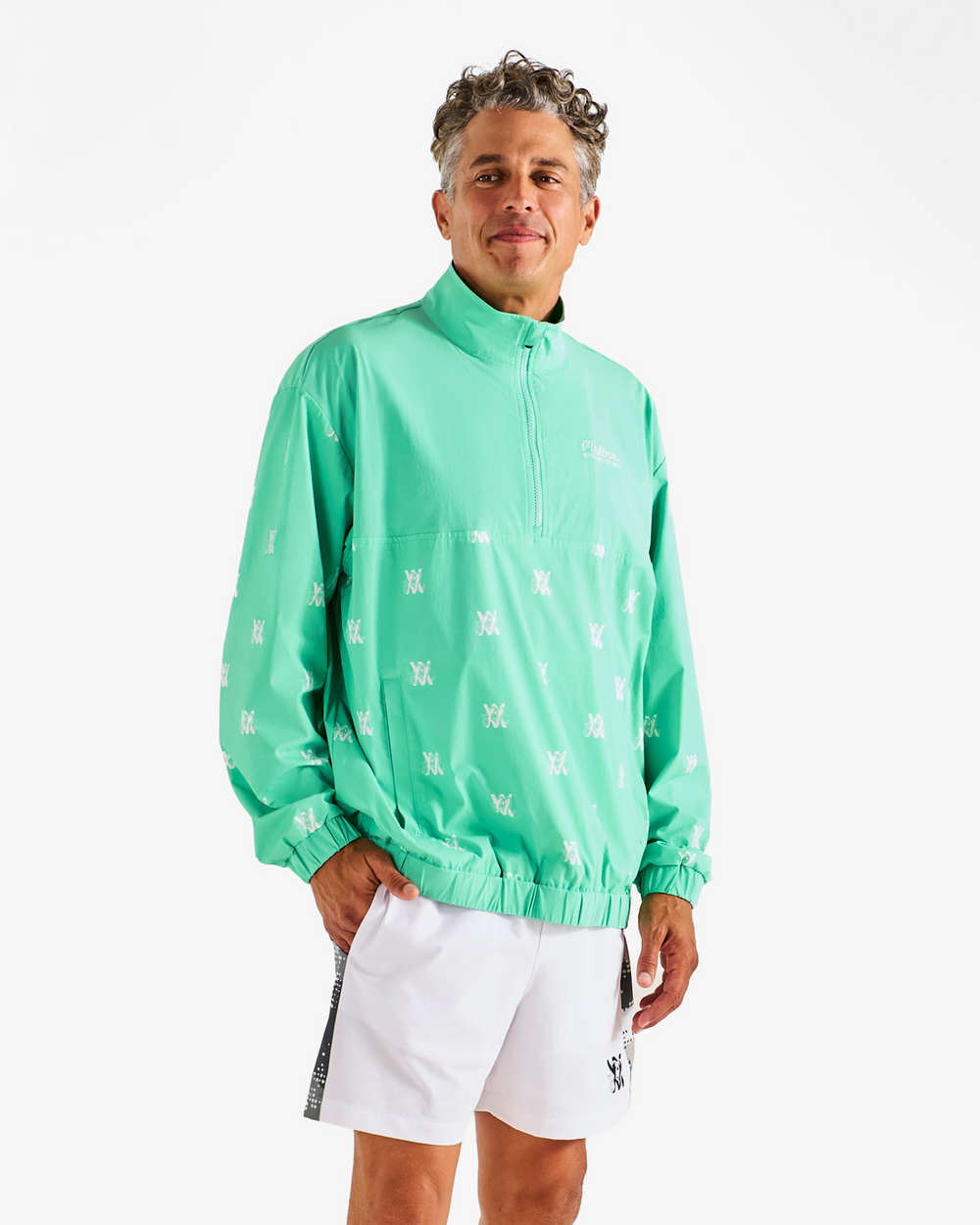 ARSHAM MONOGRAM QUARTER ZIP