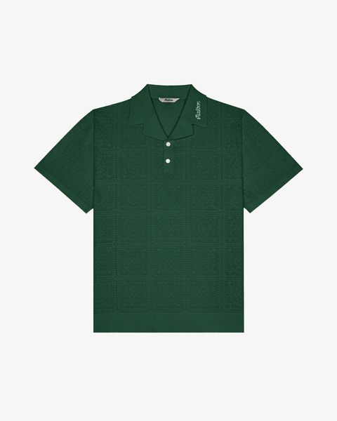 Malbon グリーン ポロシャツ S RESORT CROCHET POLO – Malbon