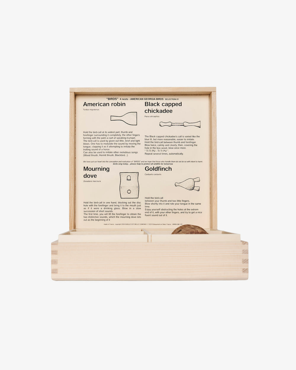 BIRDS OF GEORGIA BIRD CALL WHISTLE SET