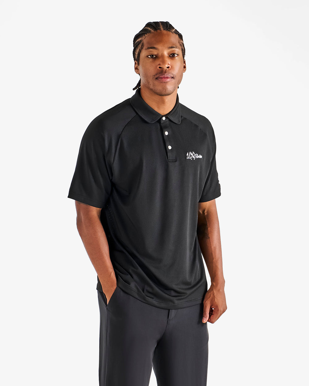 AK 1% RAGLAN SLEEVE MESH POLO