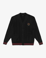 MALBON X BUDWEISER PLAYERS CABLE KNIT CARDIGAN