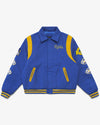 MALBON X RAMS WOOL VARSITY JACKET