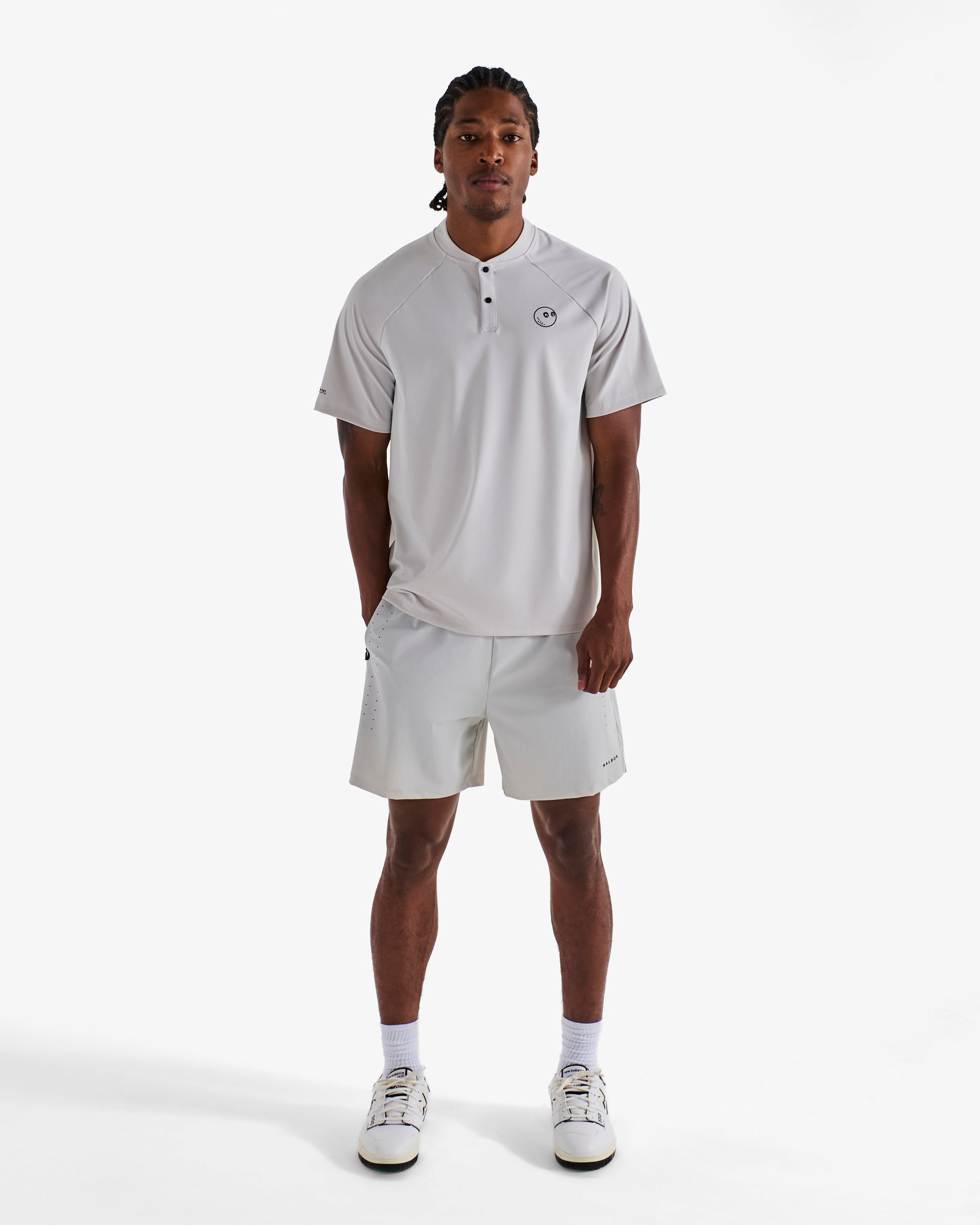 ★MALBON GOLF★ Open collar pleated one piece PERFORMANCE PIQUE POLO – Malbon Golf