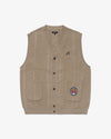 MALBON X GHOSTFACE KILLAH CARDIGAN SWEATER VEST