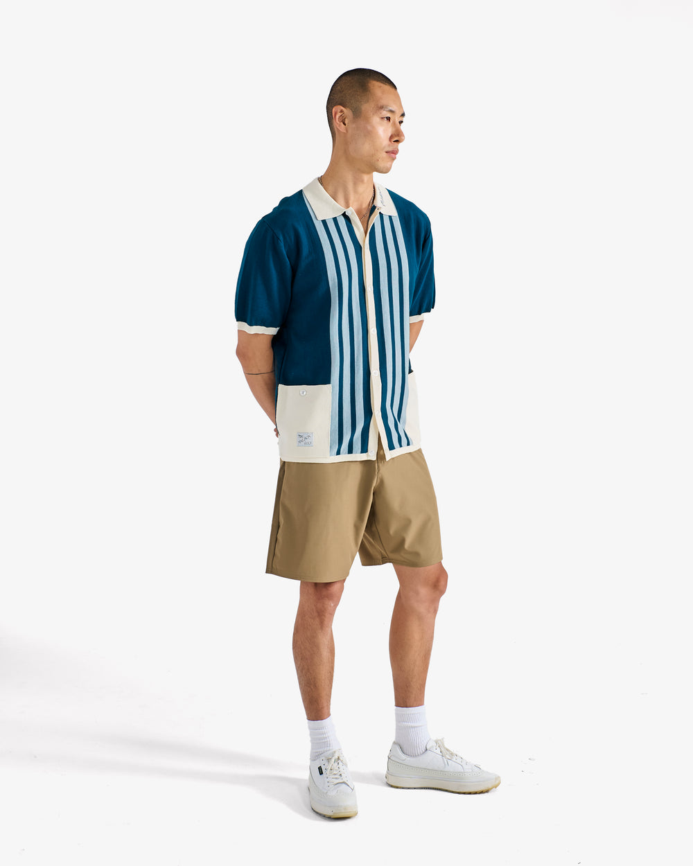 GABBIANO KNIT BUTTON UP