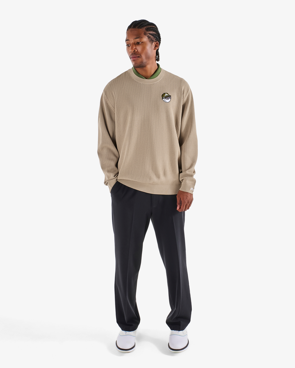 MALBON X LEXUS POLY PERFORATED CREWNECK