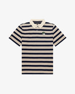 AMONGST THE CYPRESS STRIPED PIQUE POLO