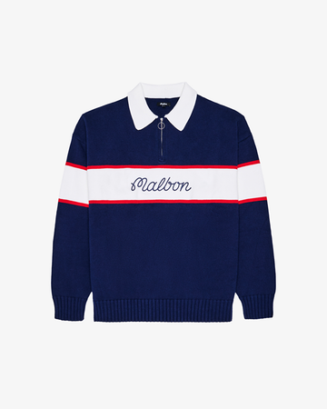 BENNETT KNIT POLO SWEATER – Malbon BENNETT KNIT POLO SWEATER – Malbon