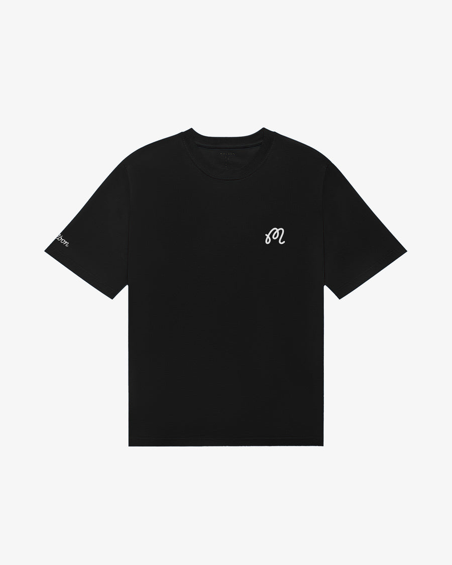 Malbon Golf Bermuda Members Tee - Black