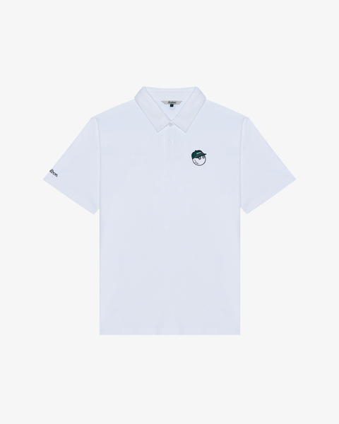 ゴルフ Malbon X CLUBHAUS Tour Polo - White