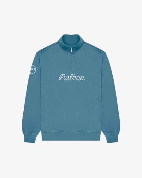 【未使用XL】CLUBHAUS×MALBONコラボ　スウェット　ブルーグレイ COLLEGIATE SWEATSHIRT – Malbon